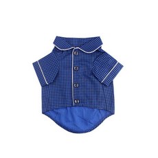 ALKONG DANZAM 寵物湯姆格紋睡衣, 藍色