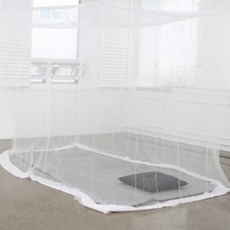 Dalmoa方形床用蚊帳 戶外用 9-10人用, 白色的