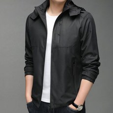 男款新款休閒防風外套 防水防風連帽運動登山夾克