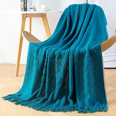 JCP 波浪流蘇針織毯