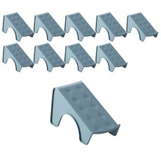 Mampise一體型防滑鞋架整潔鞋架 藍色, 10個