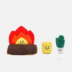 Hanbyeolnara 狗毛絨玩具鬥牛犬 + 燒烤套組, 1套, 混合顏色