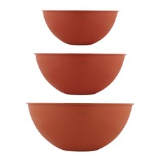 EDELKOCHEN 不鏽鋼彩色攪拌碗3件組, 環保紅