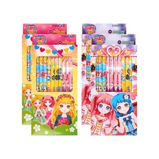 STUDIO EIGHT 可愛女孩印花鉛筆 2B 12入, 隨機發貨, 4個