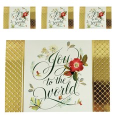 Hallmark 聖誕卡片 BXX1022A, 4個, 混合顏色