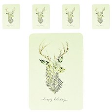 Hallmark 聖誕卡 XPX2215, 5個, 混色