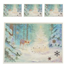 Hallmark 聖誕卡 XPX1552, 4個, 混合色