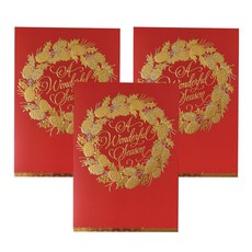 Hallmark 聖誕卡片 XPX1592, 3個, 混合顏色