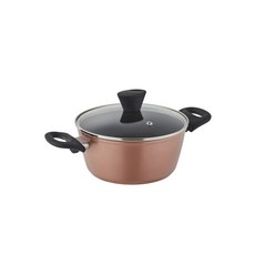 LocknLock 樂扣樂扣 IH爐適用雙耳湯鍋, 20cm, 玫瑰金, 1個