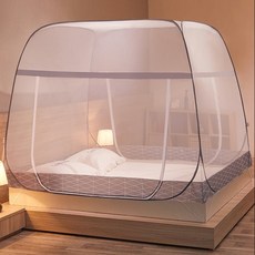 Moor露營一觸式1人用方形蚊帳, 灰色