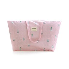 Bainique 孩童防水午睡被收納袋 粉色仙人掌款, 1入, 1個