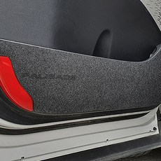 다이아코트 팰리세이드 실내 스크래치방지 펠트 1-1 도어커버 엠블럼 유, 그레이, 1세트