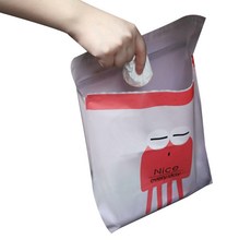 車用黏貼式垃圾袋, 60個, 紅色