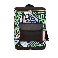 JH Company 街頭藝術印花圓筒包, 綠色