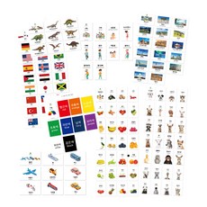 韓文英文版單詞鑑定卡128種套組迷你, 混合顏色