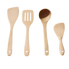 Woodney 廚具 4P 套組, 原木色