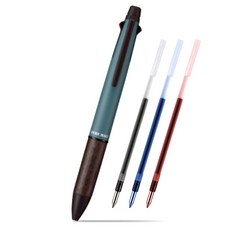 PURE MALT Vivid Color Multi-Pen + Refill Lead Set 3, 暮光藍（多筆）、黑、藍、紅（筆芯）, 1套