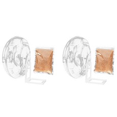 飛碟形集魚器 2入+誘餌 2入組合, 混合顏色