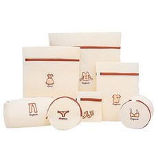 棕米色洗衣袋 7件組, 1套