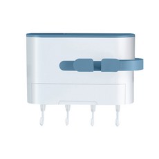 Onmaker 多用途吹風機收納整理壁掛架, 1個, 藍色