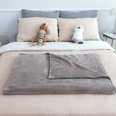 bebe chouette 雙面刷絨睡毯, Silver Dark Beige