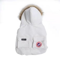 순잠 강아지패딩, 화이트, 1개