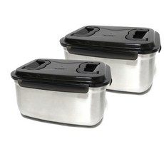 Kitchen-Art 傑作不鏽鋼手提式密封保鮮盒 5號 9.5L, 2入