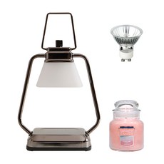 KAENDEULMAM 可定時迷你融蠟燈+鹵素燈泡+香氛蠟燭 S號, Pink Sands, 黑珍珠(蠟燭加熱器)