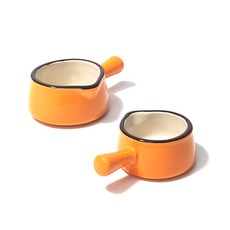 HoReCa 陶瓷單柄醬料盅 30ml, 橘色, 2入
