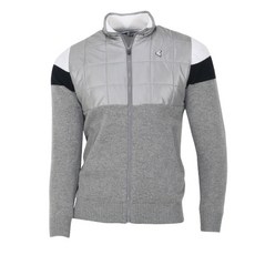 KIM YOUNG JOO SPORTS 男款高爾夫絎縫拼色針織長袖外套 COYJ6020W1