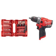 Milwaukee 無線電鑽起子機 FPD-0C 12V M12+收納硬殼+起子頭33入組, 1套