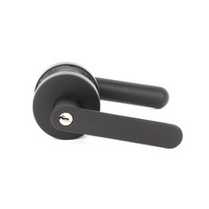 Illujen房門浴室門把手替換鑰匙型把手 黑色 ANGE-950GR, 1個