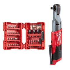 Milwaukee 美沃奇 充電無刷毛衝擊棘輪板手 1.27cm+更換批頭 33件組, 1套