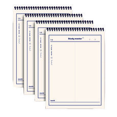 MUNID It spring 上翻式直式2分割彩色筆記本, 象牙白, 4個