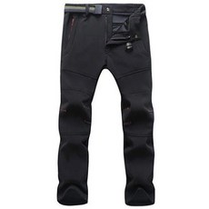 男款冬季Plus天鵝絨柔軟防水滑雪登山戶外褲