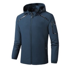 運動休閒夾克 男士網眼內襯四向彈力防風外套 A10