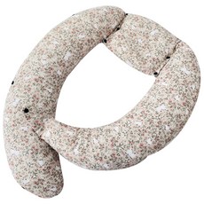 안트미미 유아용 뒤집기방지 짱구 베개 나인 바디필로우 좁쌀, 래빗플라워