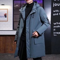 AYA MORIE 男款簡約率性素色連帽大衣 NO2