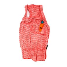 블랭크도그 강아지 과수원와펜 나시 원피스, RED, 1개