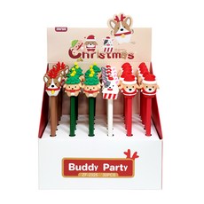 聖誕派對中性筆 30入, 混合色, 1套