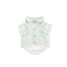ALKONG DANZAM Puppy Gobang 格子棉襯衫家居服睡衣, 薄荷