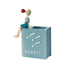 創意泡泡女孩書桌筆筒, 5 號, 1個