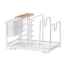 多合1廚具收納架, 白色, 1入