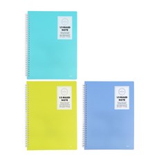 liflin 雙線圈筆記本, 顏色隨機, 3本