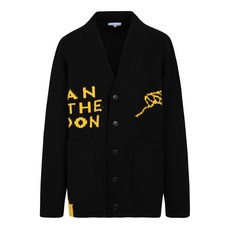 Liberclassy 男士藝術品刻字寬鬆開衫 LHW51712