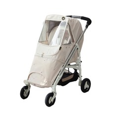 MomNest 印花推車防風防雨罩 M號, 米色(四葉草款), 1個