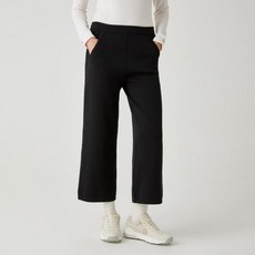 헤지스골프 여성용 니트 기모 일자핏 팬츠 HWPA1D772BK