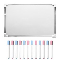 迷你雙面白板 12入+白板筆 WB01 隨機出貨 12入, 鋁