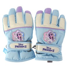 迪士尼女童用冰雪奇緣2艾莎花朵五指防寒手套 KGFZG50037