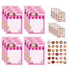 動物讚美貼紙 12入+貼紙 12入組合, 兔子（貼紙版）, 1套